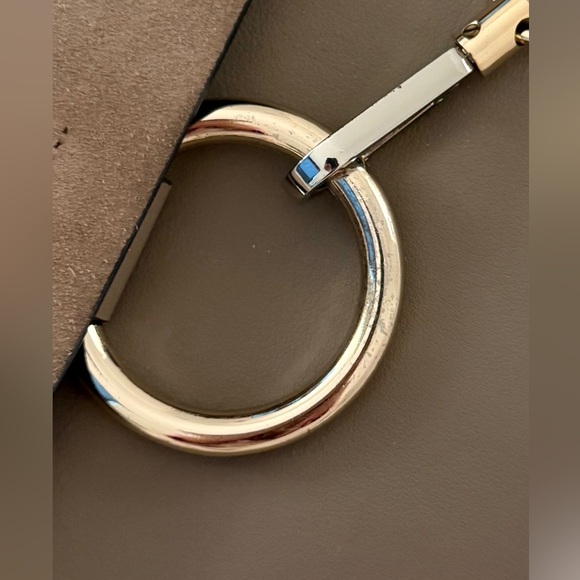 Chloe Faye Leather & Suede Gray Shoulder Bag (Originally $1950) - Picture 4 of 5